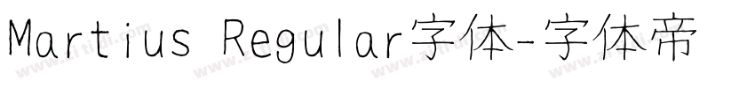 Martius Regular字体字体转换